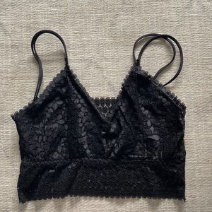 Black lace bralette